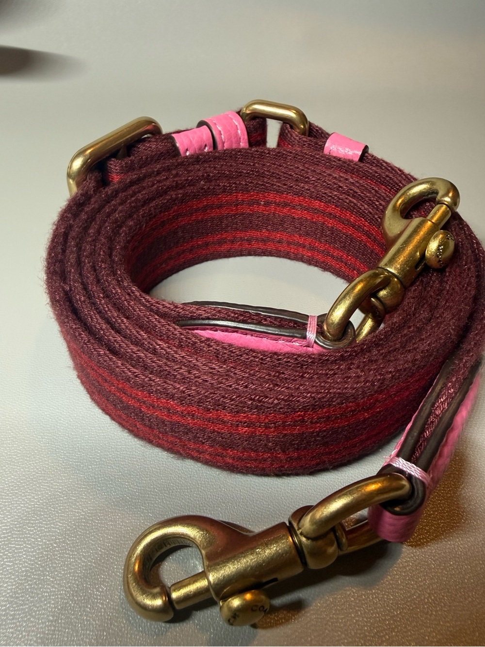 Coach Round Pink and Yellow Leather Crossbody - Picture 8 of 10